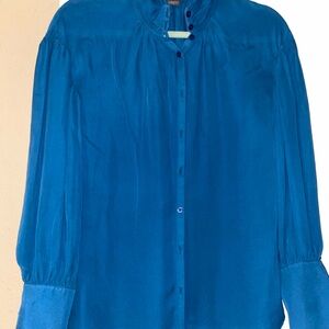 Armani Exchange Vibrant Blue Button Down Shirt